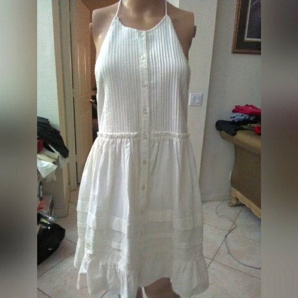 FP Movement by Free People Dresses & Skirts - BNWOT FREE PEOPLE SEXY DRESS WHITE HALTER TOP W/ WIDE BOTTOM AMAZING BACK